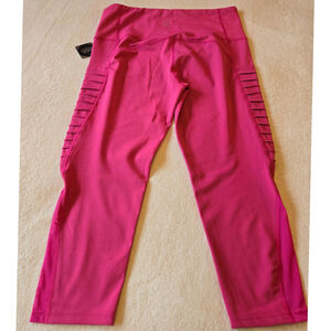 Sz XXL BSP BETTER SPORTS PERFORMANCE Hot Pink Pocket Mesh Calf Active Leggings